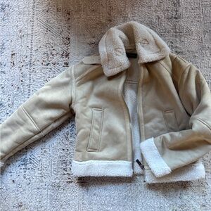 Zara Off-White Shearling Jacket